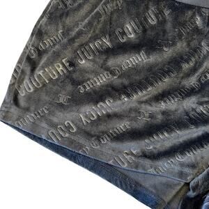 Juicy Couture Velour Black Short Shorts Size Large Women's